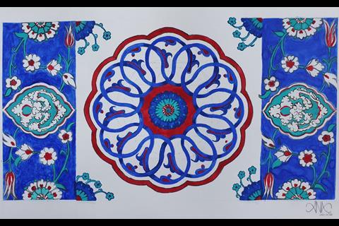 #1, Aisha N. Ahmed, Tile from Rustem Pasa Camii